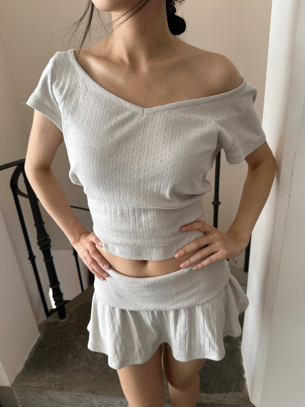 Cherie Pointelle Top